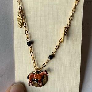 Gold Horse Necklace